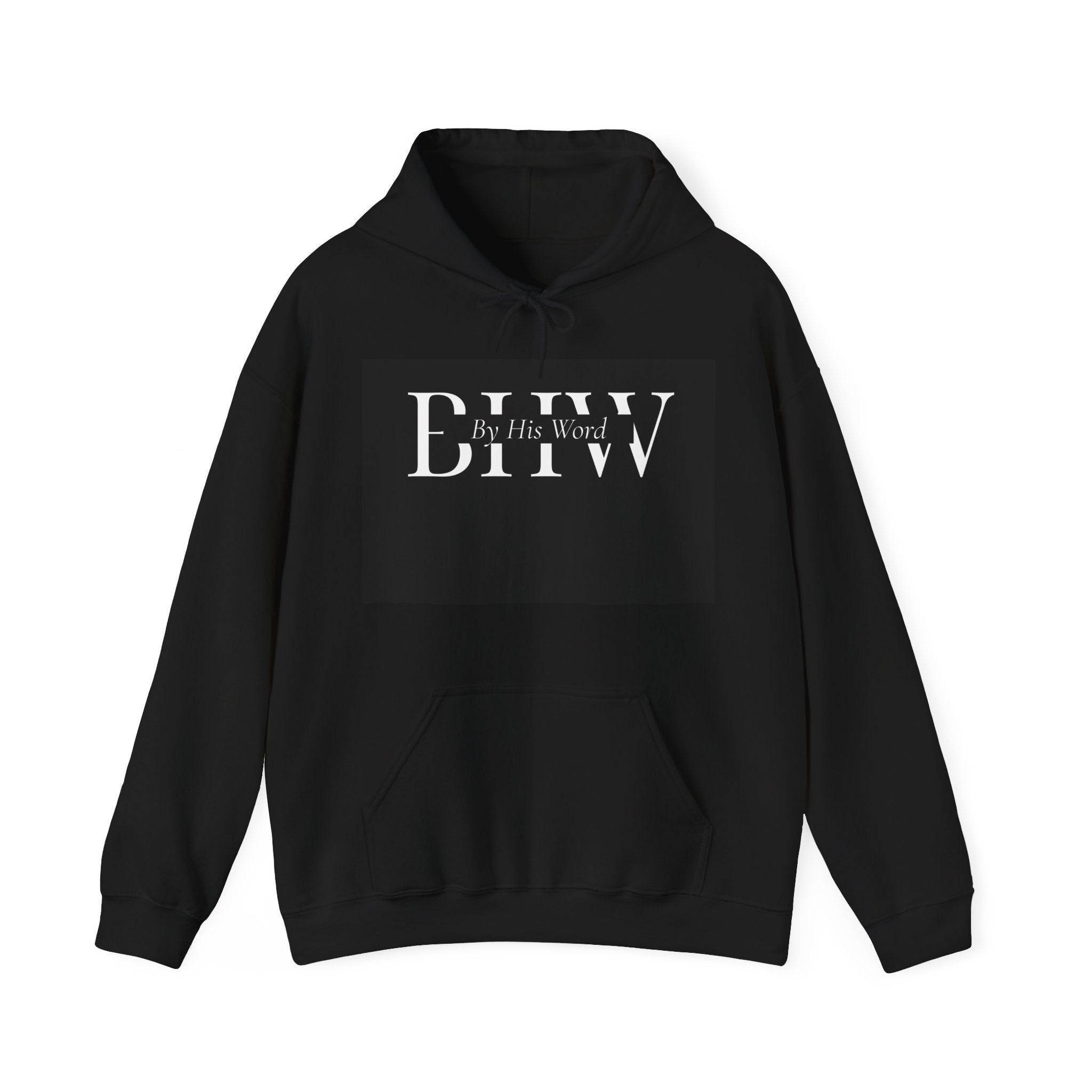 Hoodie — BIHW "By His Word" Christian Hoodie with Isaiah 55:11 Back Script